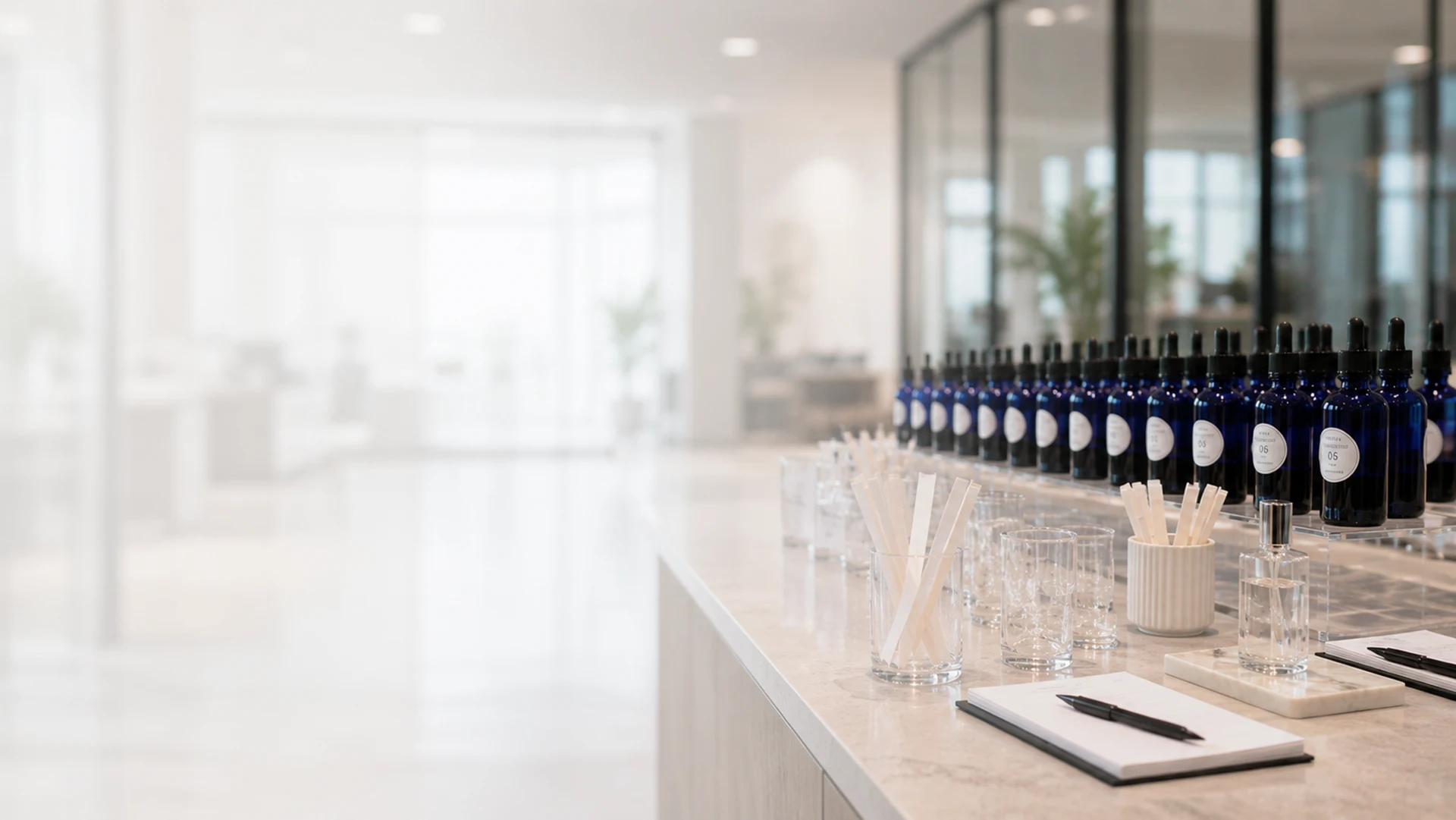 Die Parfum-Mixing-Bar eignet sich für große Gesellschaften und Firmenevents